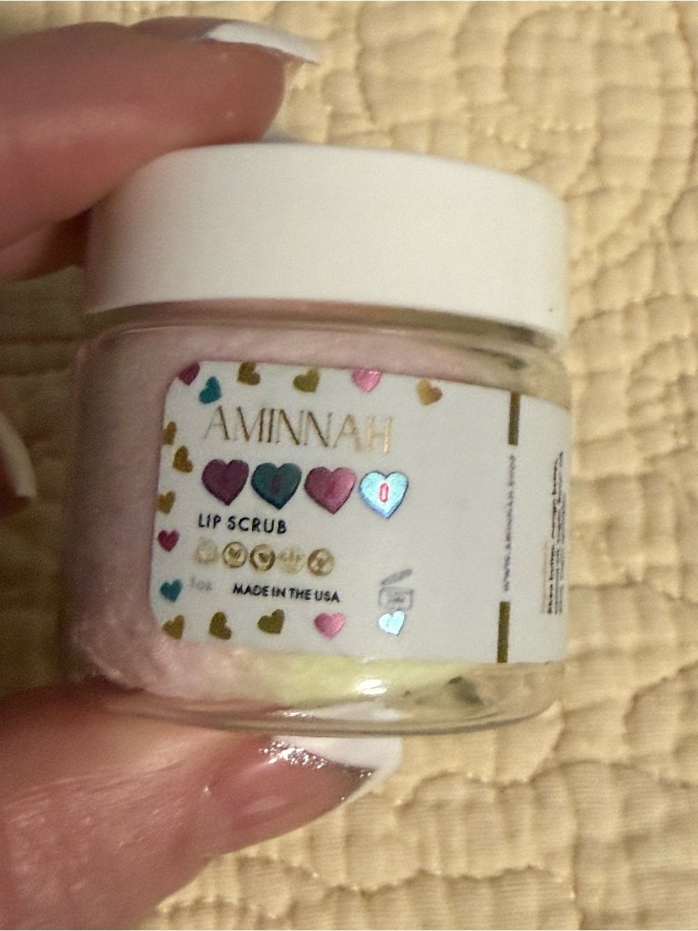 Aminnah XOXO Pink Lip Scrub - Exfoliating Lip Treatment